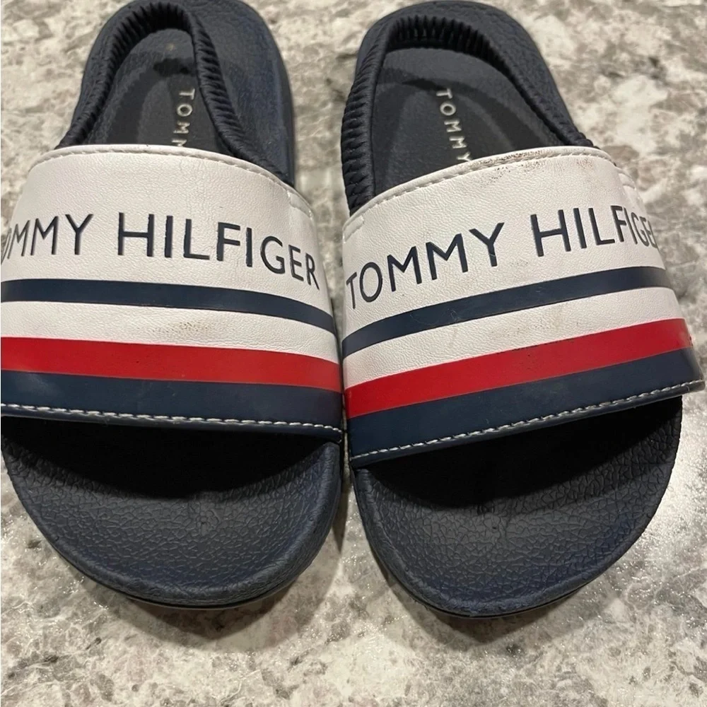 Tommy Hilfiger Blue and White toddler Sandals size 9